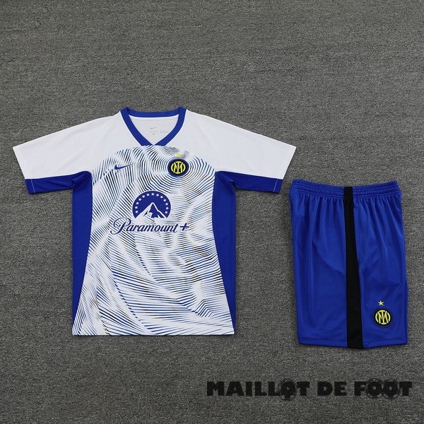 Foot Maillot Pas Cher Entrainement Ensemble Complet Inter Milán 2023 2024 Blanc Bleu