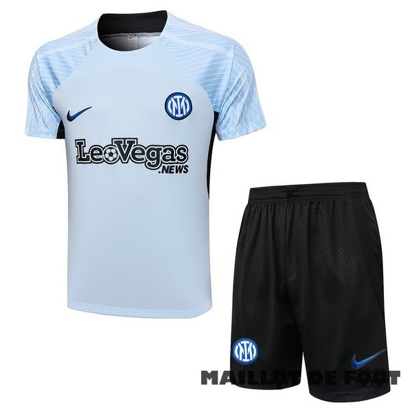 Foot Maillot Pas Cher Entrainement Ensemble Complet Inter Milán 2023 2024 Bleu Noir
