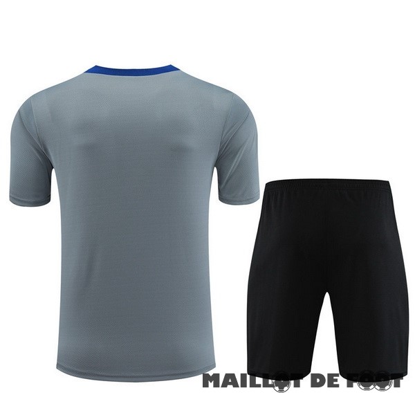 Foot Maillot Pas Cher Entrainement Ensemble Complet Inter Milán 2023 2024 Gris Noir Bleu