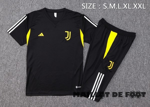 Foot Maillot Pas Cher Entrainement Ensemble Complet Juventus 2023 2024 Noir I Jaune