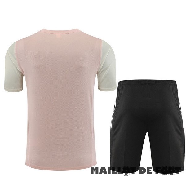 Foot Maillot Pas Cher Entrainement Ensemble Complet Lyon 2023 2024 Rose Noir