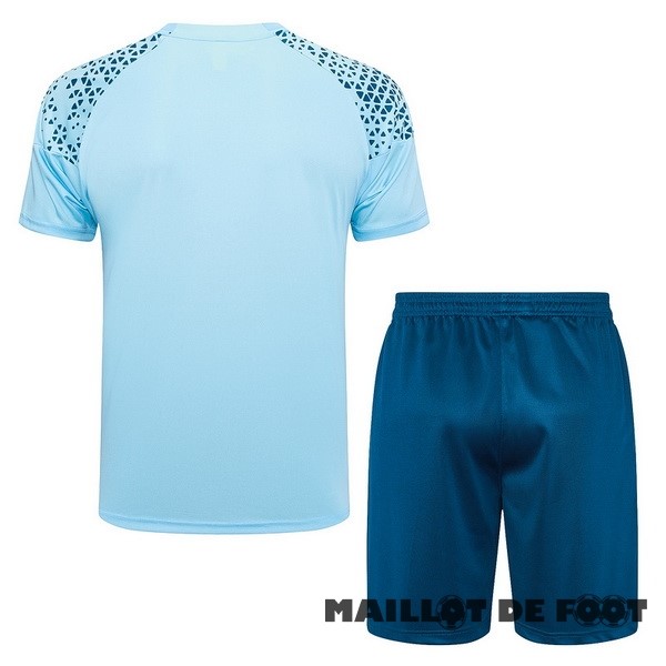Foot Maillot Pas Cher Entrainement Ensemble Complet Manchester City 2023 2024 Bleu