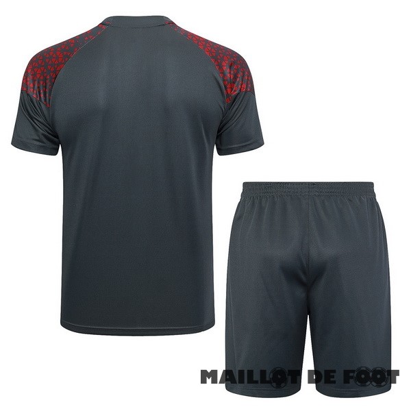 Foot Maillot Pas Cher Entrainement Ensemble Complet Manchester City 2023 2024 Rouge Gris