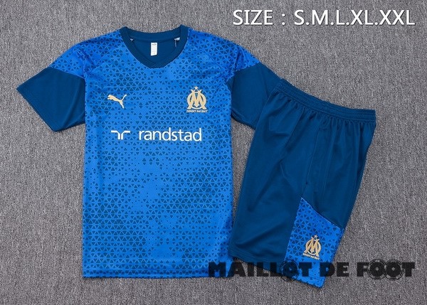 Foot Maillot Pas Cher Entrainement Ensemble Complet Marsella 2023 2024 Bleu