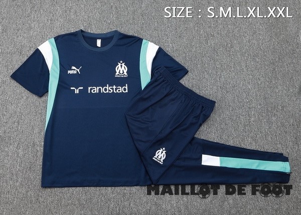 Foot Maillot Pas Cher Entrainement Ensemble Complet Marsella 2023 2024 Bleu
