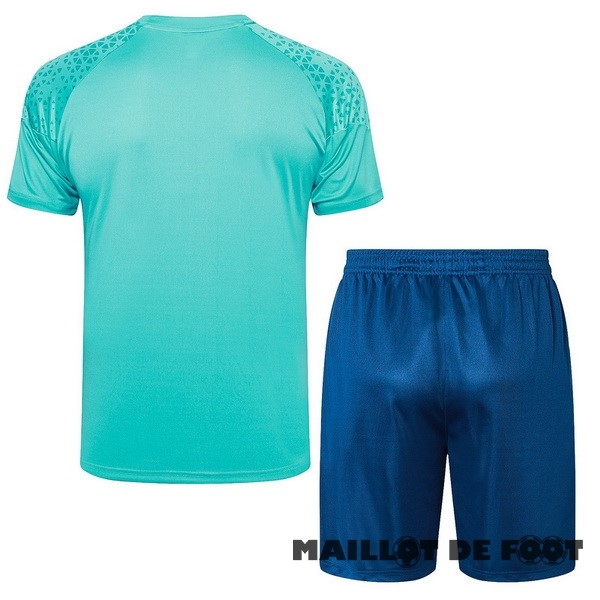 Foot Maillot Pas Cher Entrainement Ensemble Complet Marsella 2023 2024 Vert Bleu