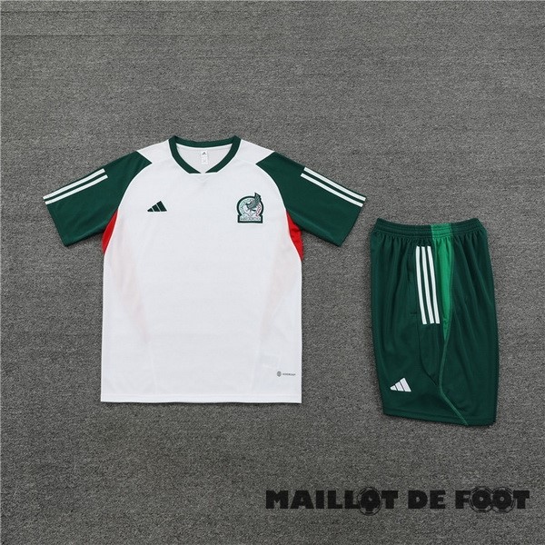 Foot Maillot Pas Cher Entrainement Ensemble Complet Mexique 2023 Blanc I Vert