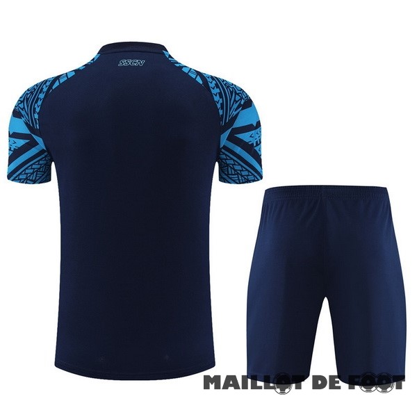 Foot Maillot Pas Cher Entrainement Ensemble Complet Napoli 2023 2024 Bleu Marine