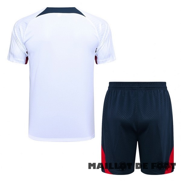 Foot Maillot Pas Cher Entrainement Ensemble Complet Paris Saint Germain 2023 2024 Blanc Rouge Bleu