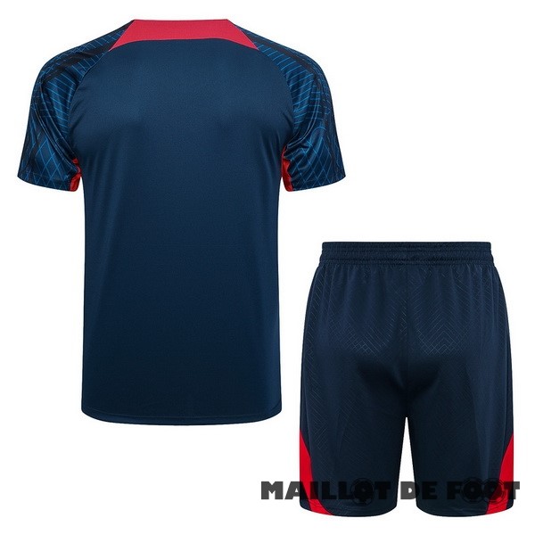 Foot Maillot Pas Cher Entrainement Ensemble Complet Paris Saint Germain 2023 2024 Bleu Marine Rouge