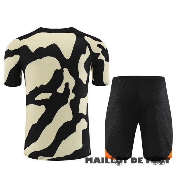 Foot Maillot Pas Cher Entrainement Ensemble Complet Paris Saint Germain 2023 2024 Jaune Noir Orange