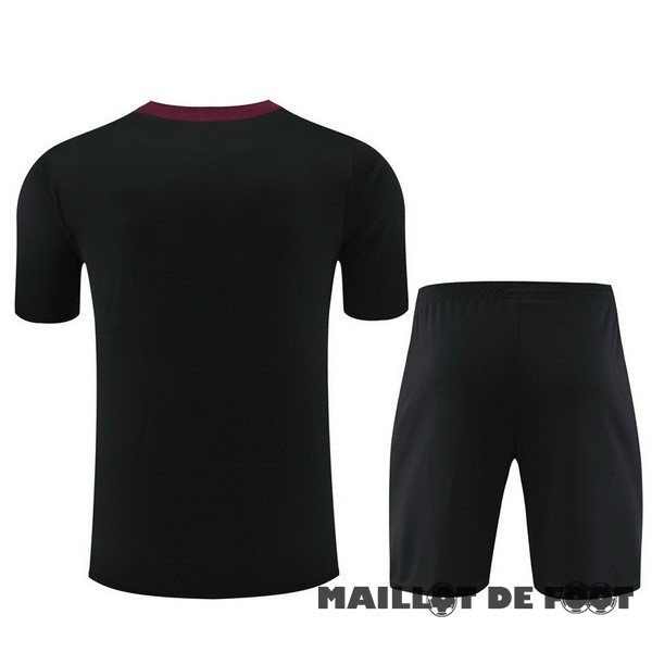 Foot Maillot Pas Cher Entrainement Ensemble Complet Paris Saint Germain 2023 2024 Noir Rouge