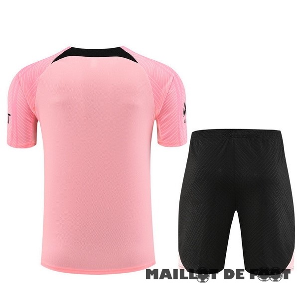 Foot Maillot Pas Cher Entrainement Ensemble Complet Paris Saint Germain 2023 2024 Rose Noir