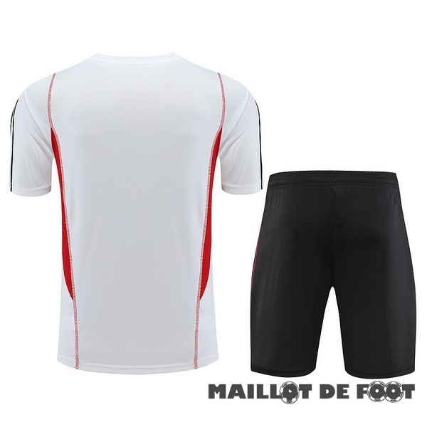 Foot Maillot Pas Cher Entrainement Ensemble Complet São Paulo 2023 2024 Blanc Rouge I Noir