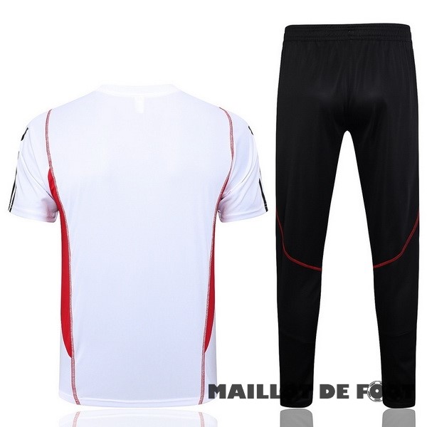 Foot Maillot Pas Cher Entrainement Ensemble Complet São Paulo 2023 2024 Blanc Rouge Noir