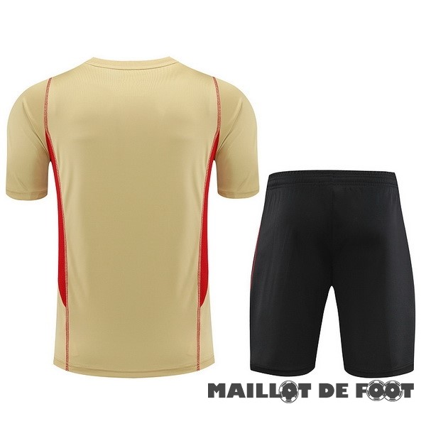 Foot Maillot Pas Cher Entrainement Ensemble Complet São Paulo 2023 2024 Jaune Rouge Noir