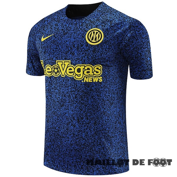 Foot Maillot Pas Cher Entrainement Inter Milán 2023 2024 Bleu Jaune
