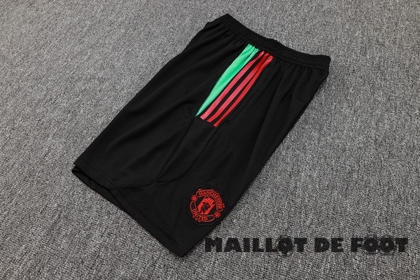 Foot Maillot Pas Cher Entrainement Pantalon Manchester United 2023 2024 Noir Rouge
