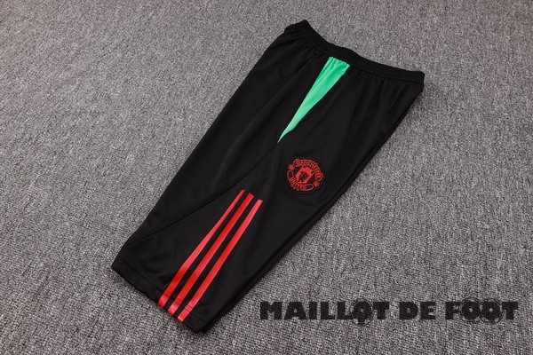 Foot Maillot Pas Cher Entrainement Pantalon Manchester United 2023 2024 Noir Rouge