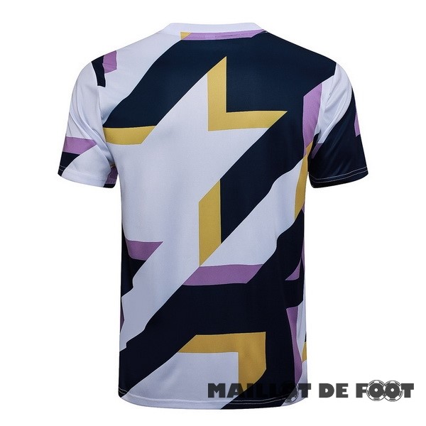 Foot Maillot Pas Cher Entrainement Real Madrid 2023 2024 Blanc Bleu Purpura