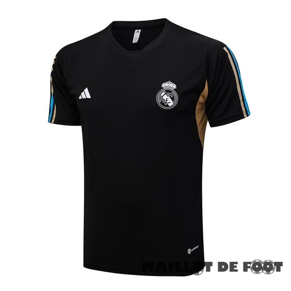 Foot Maillot Pas Cher Entrainement Real Madrid 2023 2024 Noir Jaune