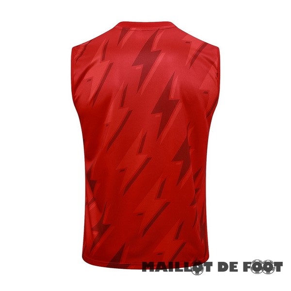 Foot Maillot Pas Cher Entrainement Sans Manches Arsenal 2023 2024 Rouge Blanc