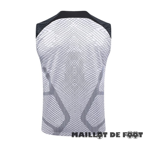 Foot Maillot Pas Cher Entrainement Sans Manches Barcelona 2023 2024 Gris Noir