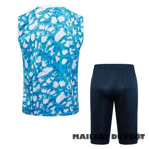 Foot Maillot Pas Cher Entrainement Sans Manches Ensemble Complet Ajax 2023 2024 Bleu Blanc