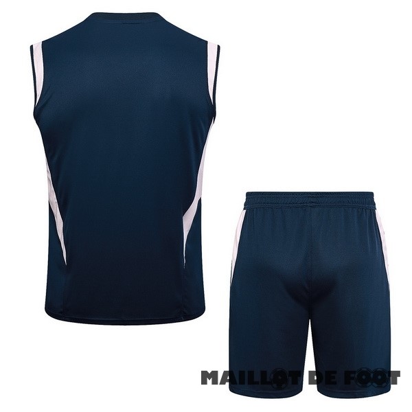 Foot Maillot Pas Cher Entrainement Sans Manches Ensemble Complet Ajax 2023 2024 Bleu Marine Rose