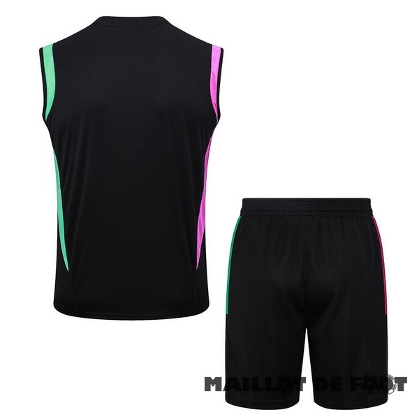 Foot Maillot Pas Cher Entrainement Sans Manches Ensemble Complet Bayern Múnich 2023 2024 Noir Purpura Vert