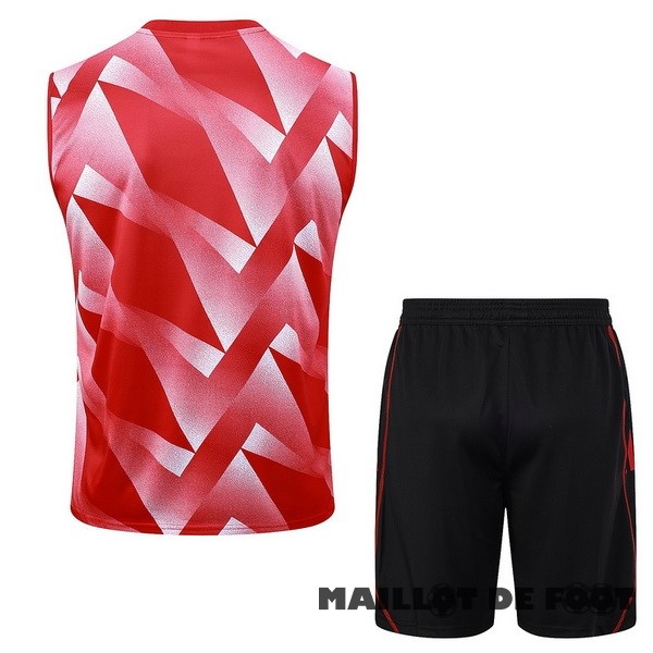 Foot Maillot Pas Cher Entrainement Sans Manches Ensemble Complet Bayern Múnich 2023 2024 Rouge Blanc Noir