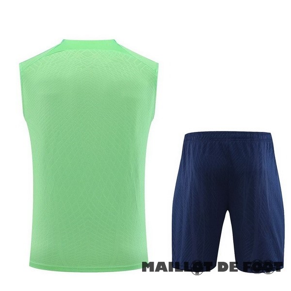 Foot Maillot Pas Cher Entrainement Sans Manches Ensemble Complet Brésil 2023 Vert I Bleu Marine