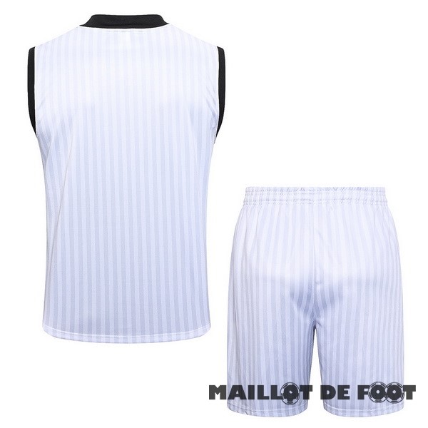 Foot Maillot Pas Cher Entrainement Sans Manches Ensemble Complet Flamengo 2023 2024 Blanc I Noir