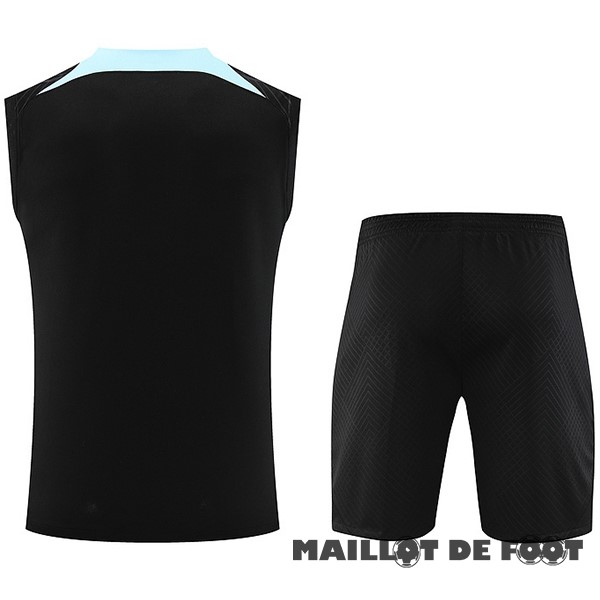 Foot Maillot Pas Cher Entrainement Sans Manches Ensemble Complet Inter Milán 2023 2024 Noir