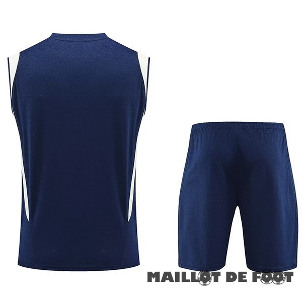 Foot Maillot Pas Cher Entrainement Sans Manches Ensemble Complet Italie 2023 Bleu