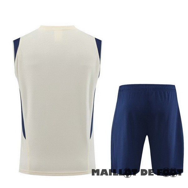 Foot Maillot Pas Cher Entrainement Sans Manches Ensemble Complet Italie 2023 Jaune Bleu