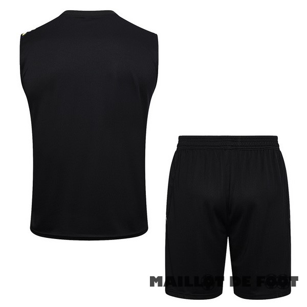 Foot Maillot Pas Cher Entrainement Sans Manches Ensemble Complet Juventus 2023 2024 Blanc Noir Jaune