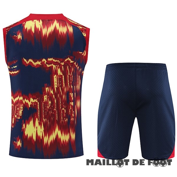 Foot Maillot Pas Cher Entrainement Sans Manches Ensemble Complet Leipzig 2023 2024 Rouge Bleu