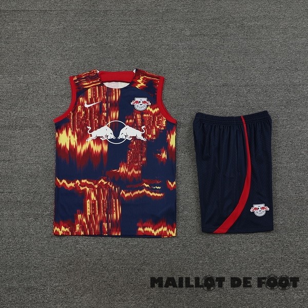 Foot Maillot Pas Cher Entrainement Sans Manches Ensemble Complet Leipzig 2023 2024 Rouge Bleu
