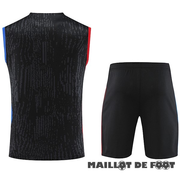 Foot Maillot Pas Cher Entrainement Sans Manches Ensemble Complet Paris Saint Germain 2023 2024 Gris Rouge Bleu