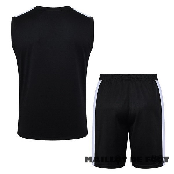 Foot Maillot Pas Cher Entrainement Sans Manches Ensemble Complet Paris Saint Germain 2023 2024 Noir Blanc