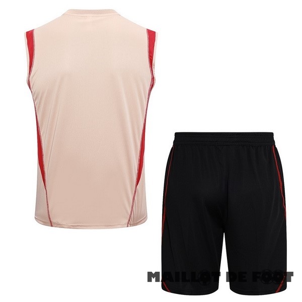 Foot Maillot Pas Cher Entrainement Sans Manches Ensemble Complet São Paulo 2023 2024 Jaune Orange