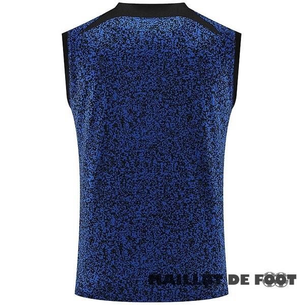 Foot Maillot Pas Cher Entrainement Sans Manches Inter Milán 2023 2024 Bleu