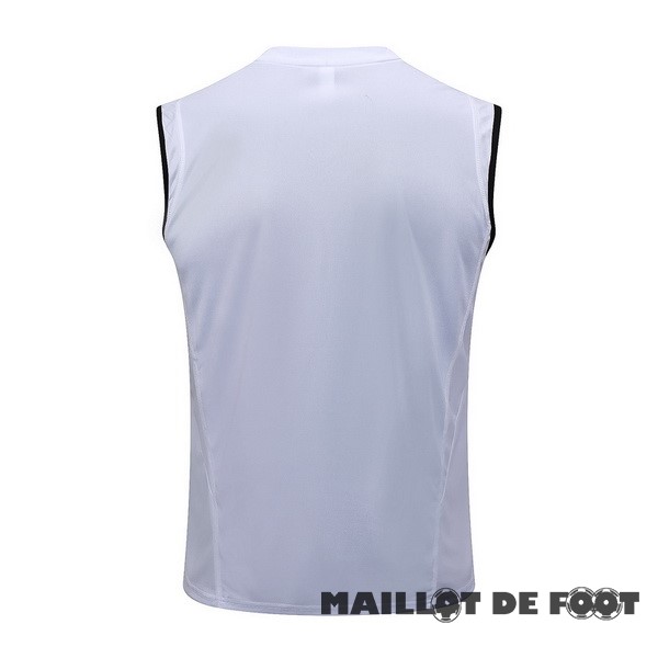 Foot Maillot Pas Cher Entrainement Sans Manches Juventus 2023 2024 Blanc Noir