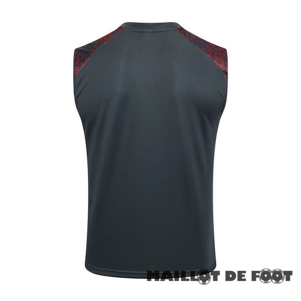 Foot Maillot Pas Cher Entrainement Sans Manches Manchester City 2023 2024 Rouge Gris