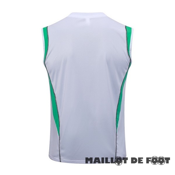 Foot Maillot Pas Cher Entrainement Sans Manches Manchester United 2023 2024 Blanc Vert