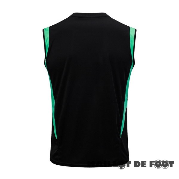 Foot Maillot Pas Cher Entrainement Sans Manches Manchester United 2023 2024 Noir Vert Rouge