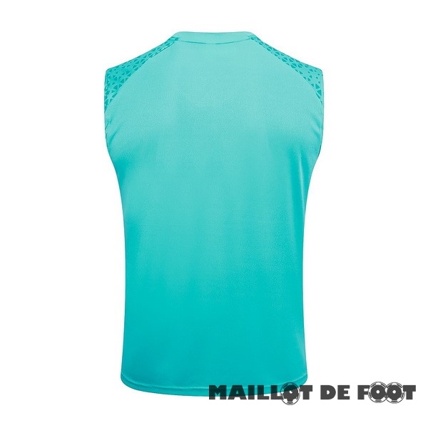 Foot Maillot Pas Cher Entrainement Sans Manches Marsella 2023 2024 Vert Bleu