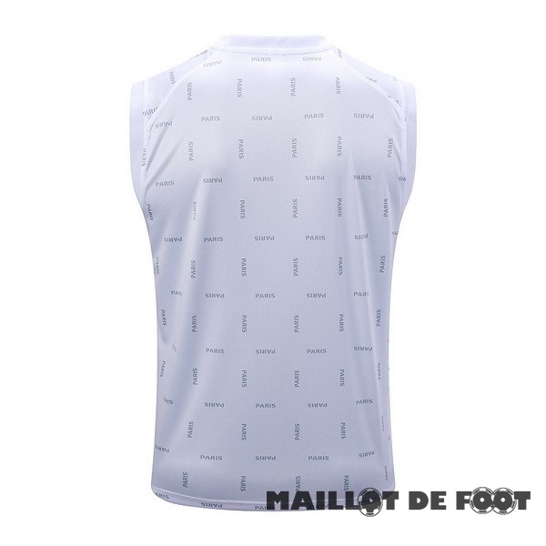 Foot Maillot Pas Cher Entrainement Sans Manches Paris Saint Germain 2023 2024 Blanc