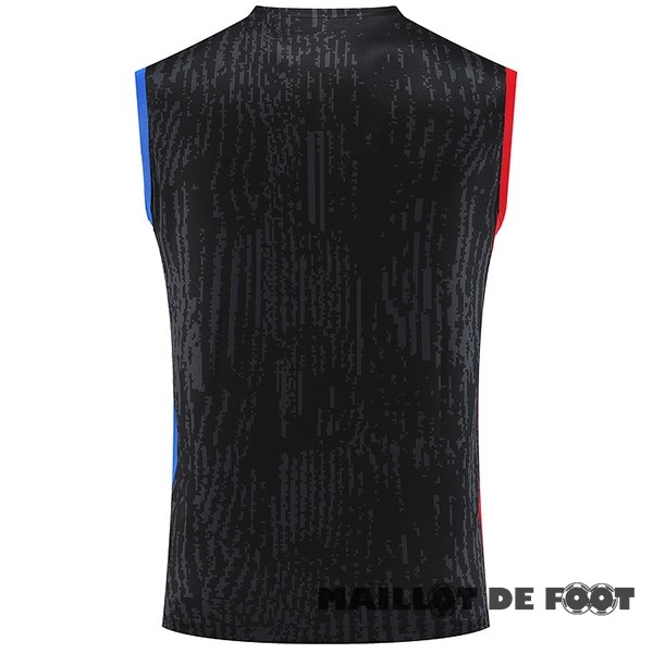 Foot Maillot Pas Cher Entrainement Sans Manches Paris Saint Germain 2023 2024 Gris Rouge Bleu